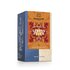 Photo of a pack Zest for Life Tea Organic herbal spice blend. On the package is an illustration with floral background in orange with the inscription Happiness is Zest for Life Tea.
