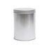 Pictured is a small round tea can.